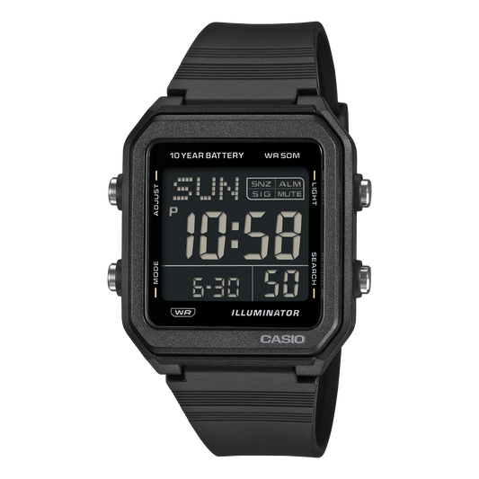 Casio W-221H-1BV – front three-quarter view