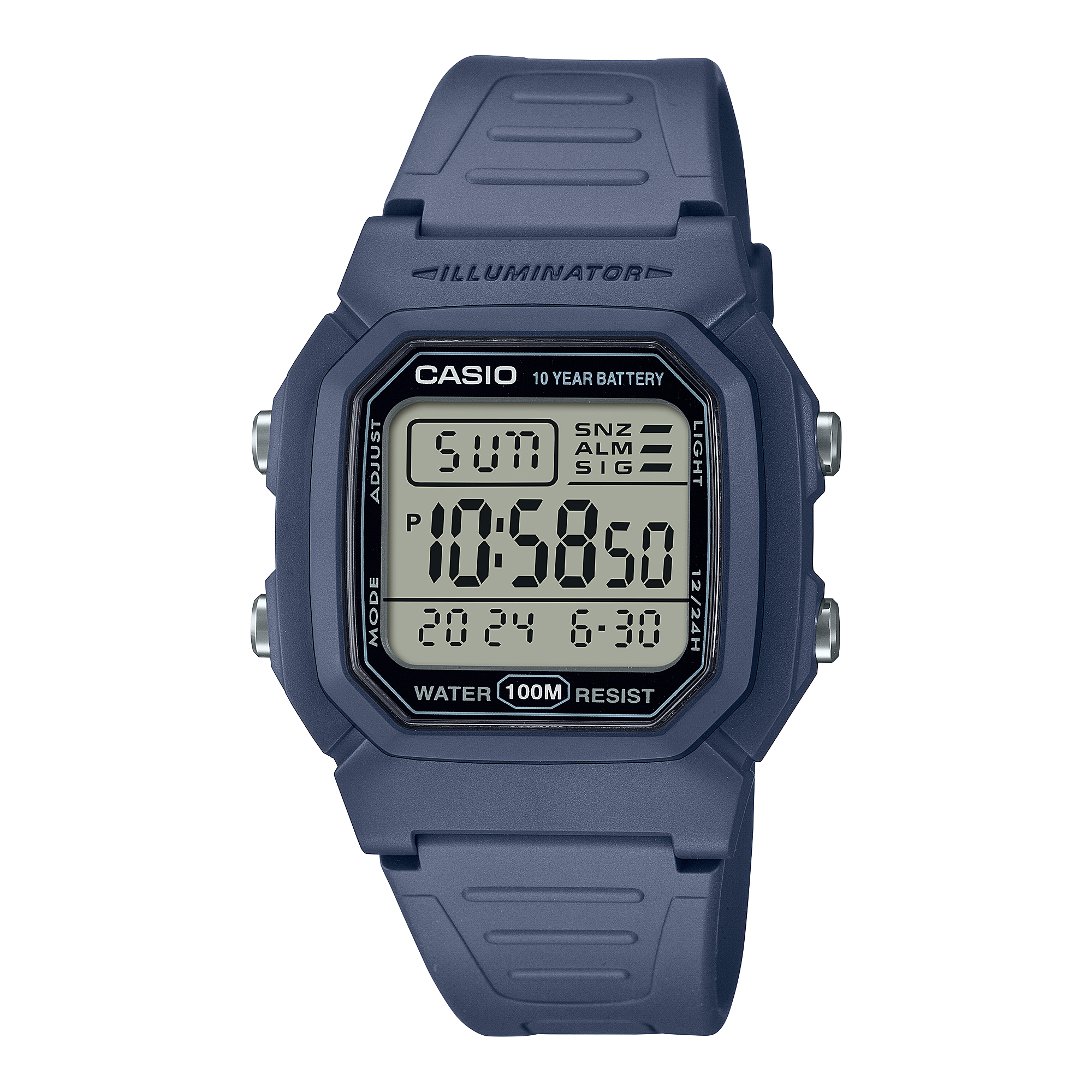 Casio Youth Unisex Quartz Black Dial Digital Resin Watch D333