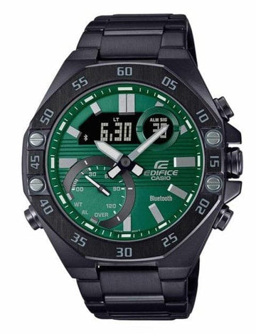 Casio Brand Mens Green Dial Stainless Steel ED526 - Kamal Watch Company