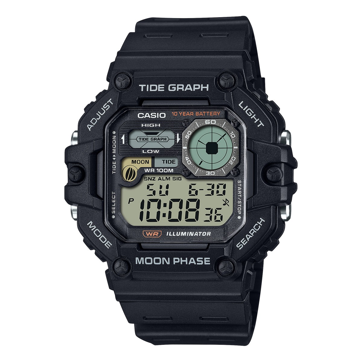 Casio WS-1700H-1AV – front three-quarter view