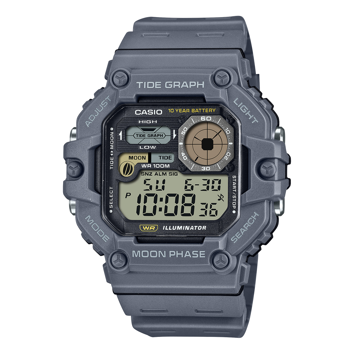 Casio WS-1700H-8AV – front three-quarter view