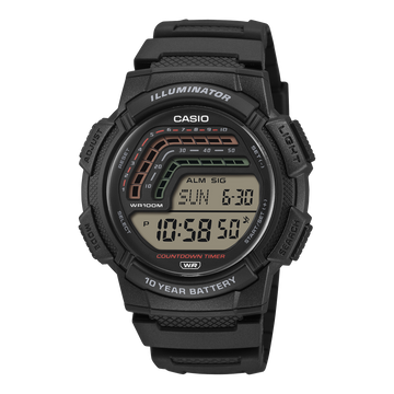 Casio WS-1800-1AV – front three-quarter view