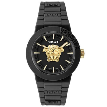 Versace Men's Swiss V-Pop Black Silicone Strap Watch 43mm