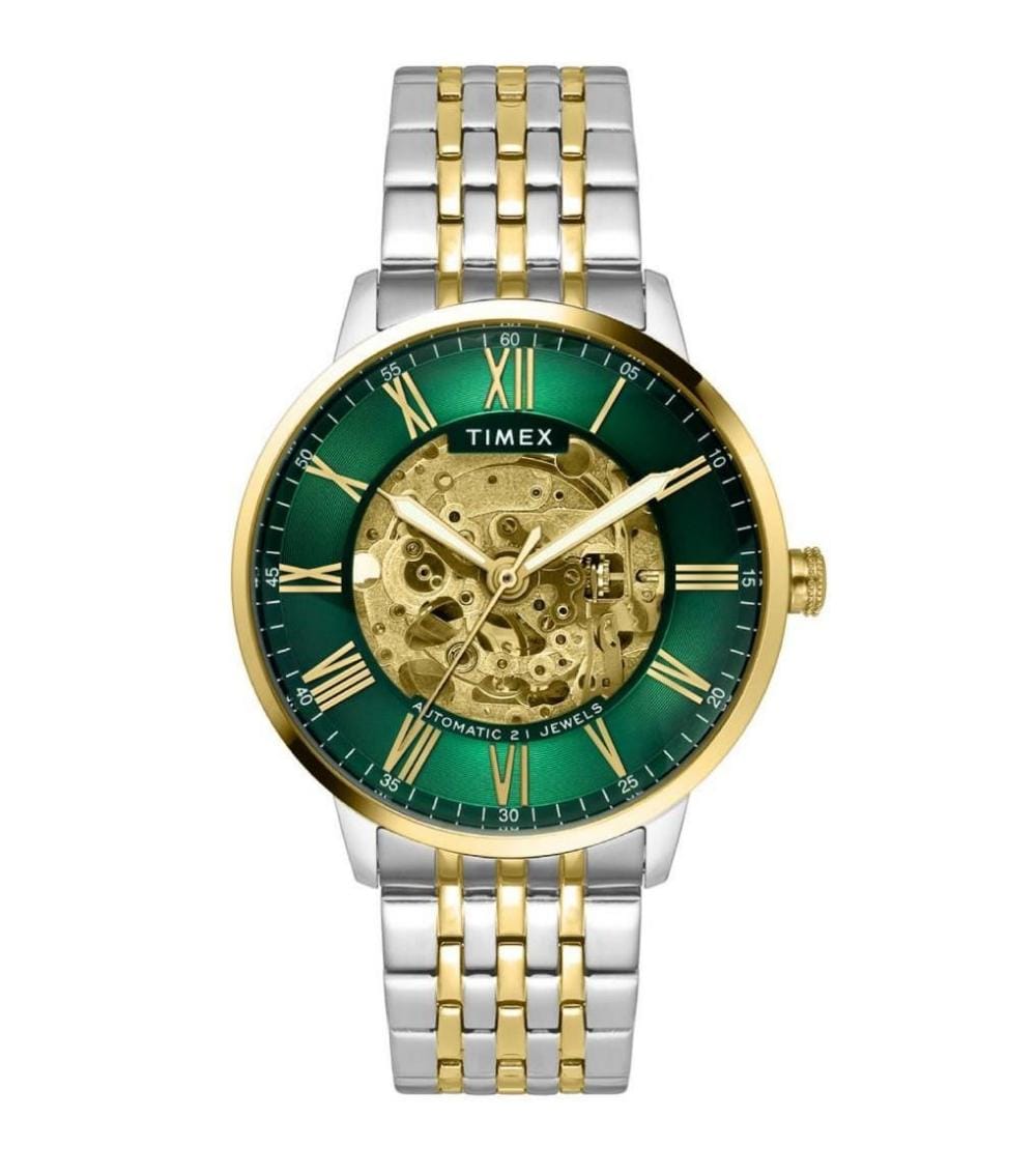 TIMEX Green Round Dial Analog Automatic Men's Watch - TWEG23504
