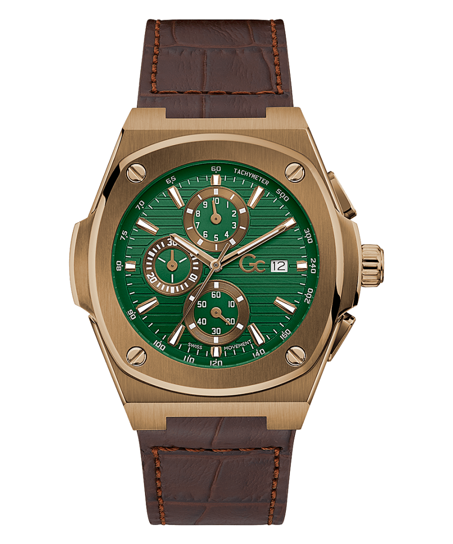 GC COUSSIN SHAPE CHRONO LEATHER-Y99011G9MF - Kamal Watch Company