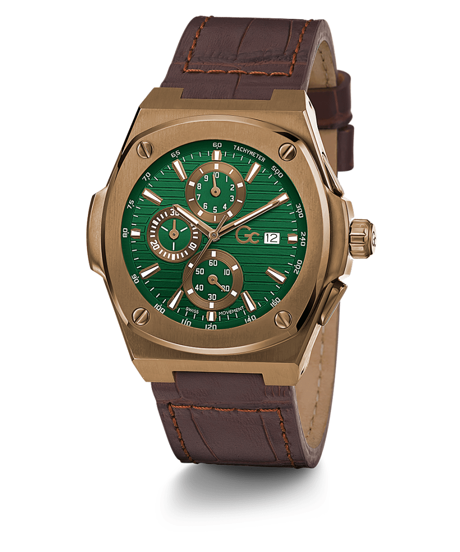 GC COUSSIN SHAPE CHRONO LEATHER-Y99011G9MF - Kamal Watch Company