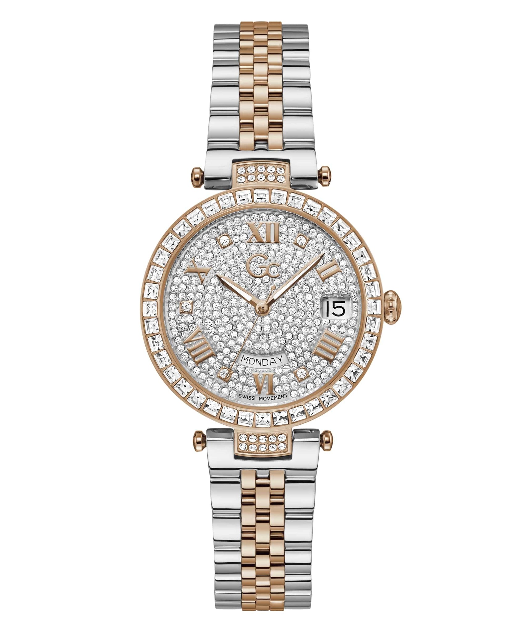 Gc Sport Chic White Dial Round Case Quartz Women Watch - Z01014L1MF
