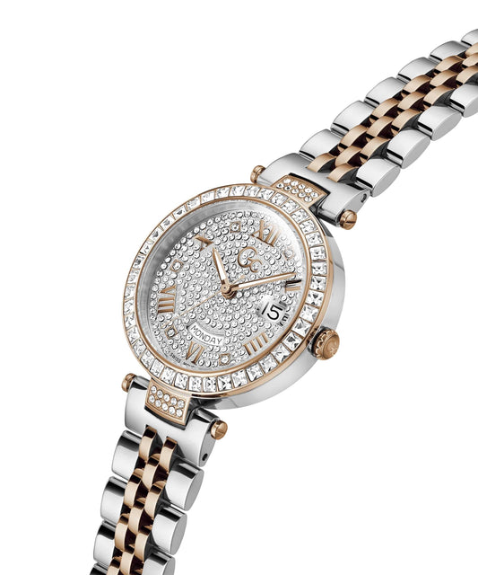 Gc Sport Chic White Dial Round Case Quartz Women Watch - Z01014L1MF