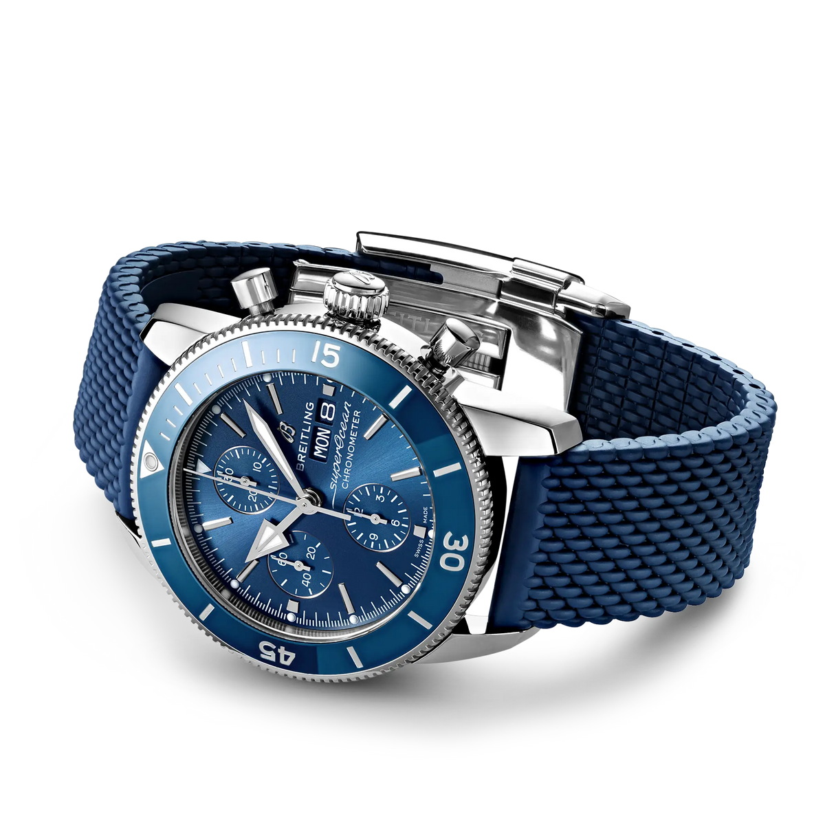 Breitling Superocean Heritage Chronograph 44 A13313161C1S1 – side view with strap