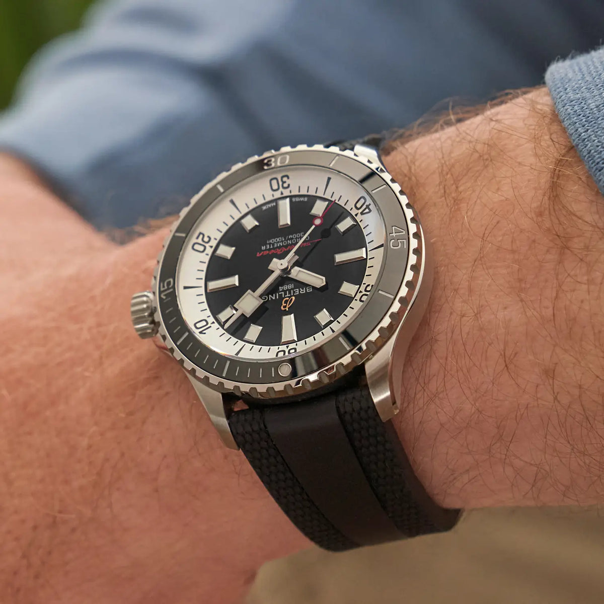 Breitling Superocean Automatic 42 A17375211B1S1 – shown on the wrist