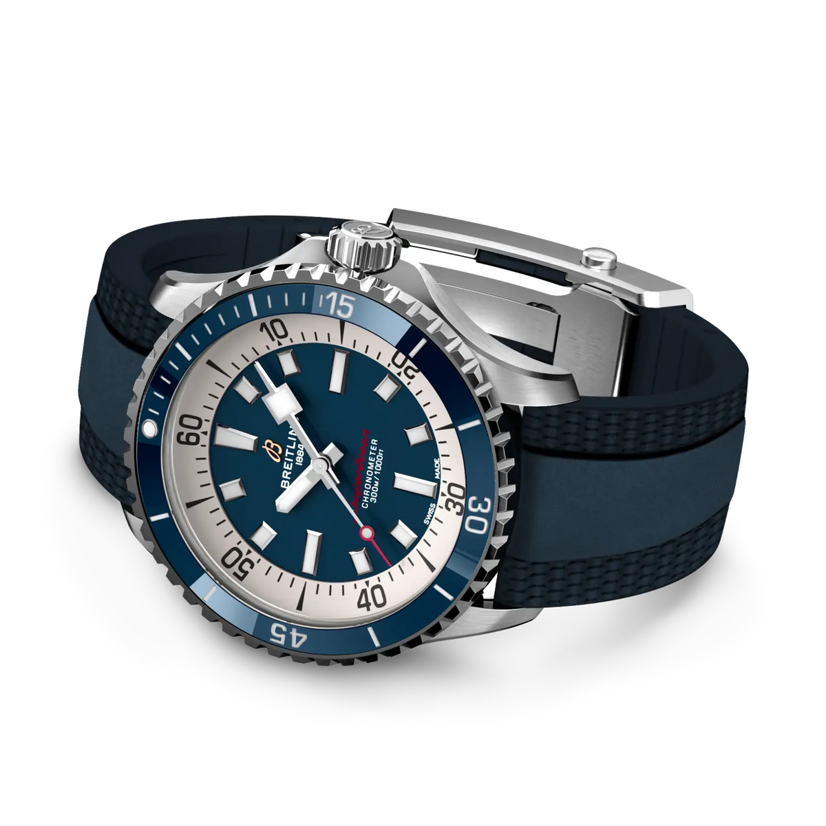 Breitling Superocean Automatic 42 A17375E71C1S1 – side view with strap