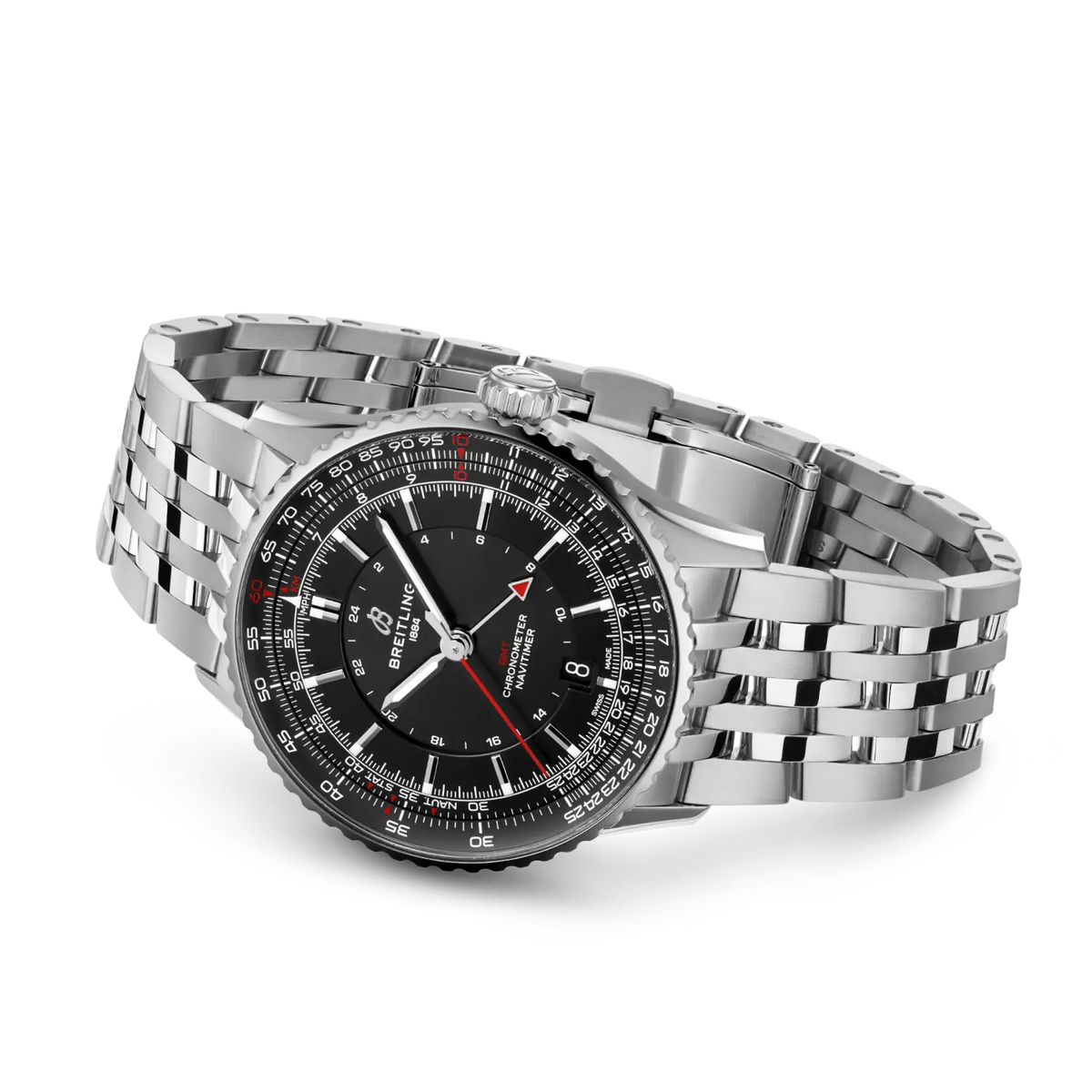Breitling Navitimer Automatic GMT 41 A32310251B1A1 – side view with bracelet