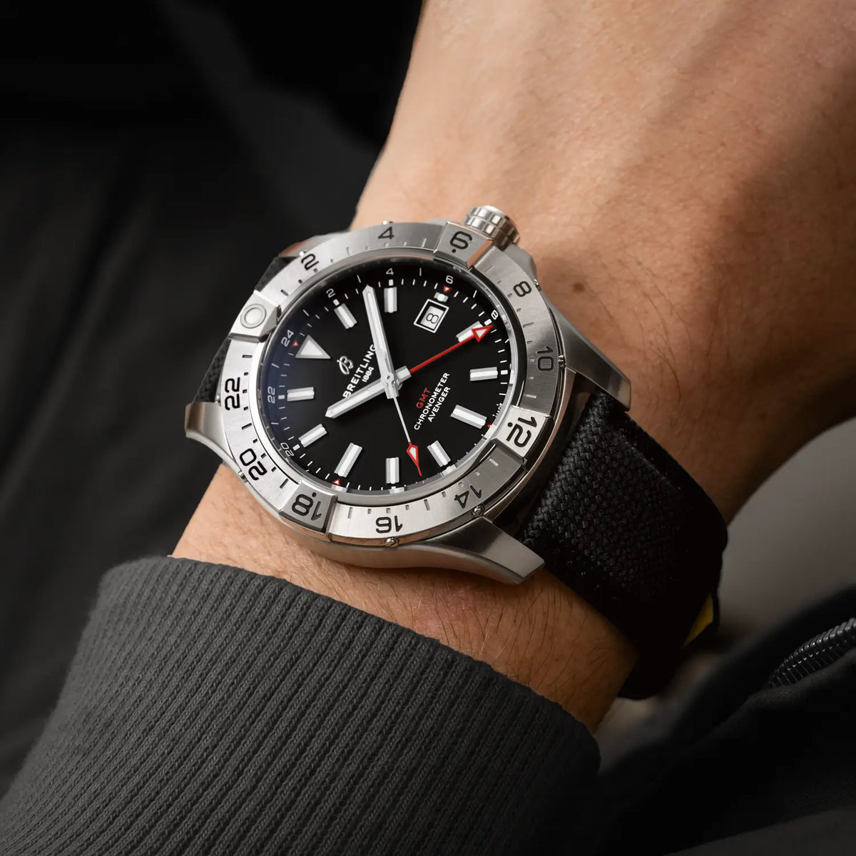 Breitling Avenger Automatic GMT 44 A32320101B1X1 – shown on the wrist