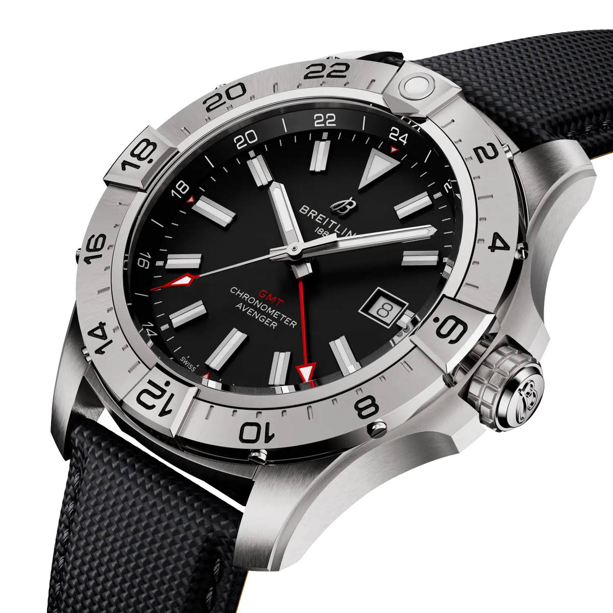 Breitling Avenger Automatic GMT 44 A32320101B1X1 – three-quarter view
