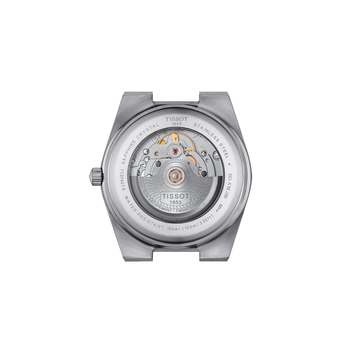 Tissot PRX 40mm T137.407.11.051.01 Watch for Men - case-back view