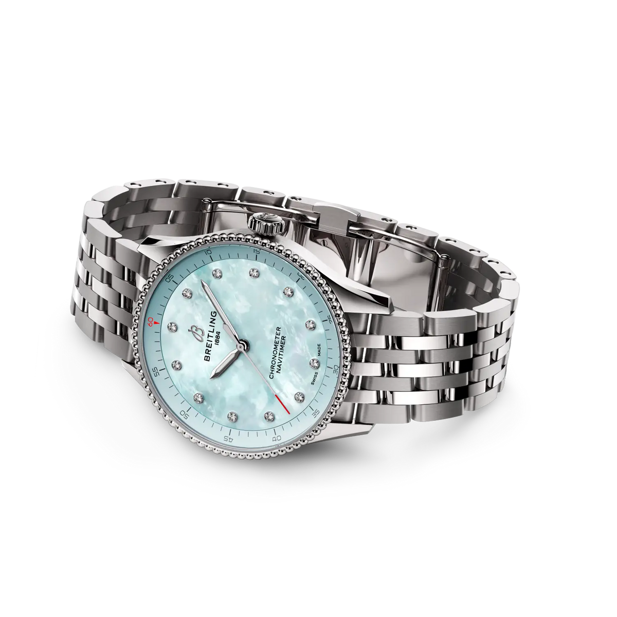 Breitling Navitimer 32 A77320171C1A1 – side view with bracelet