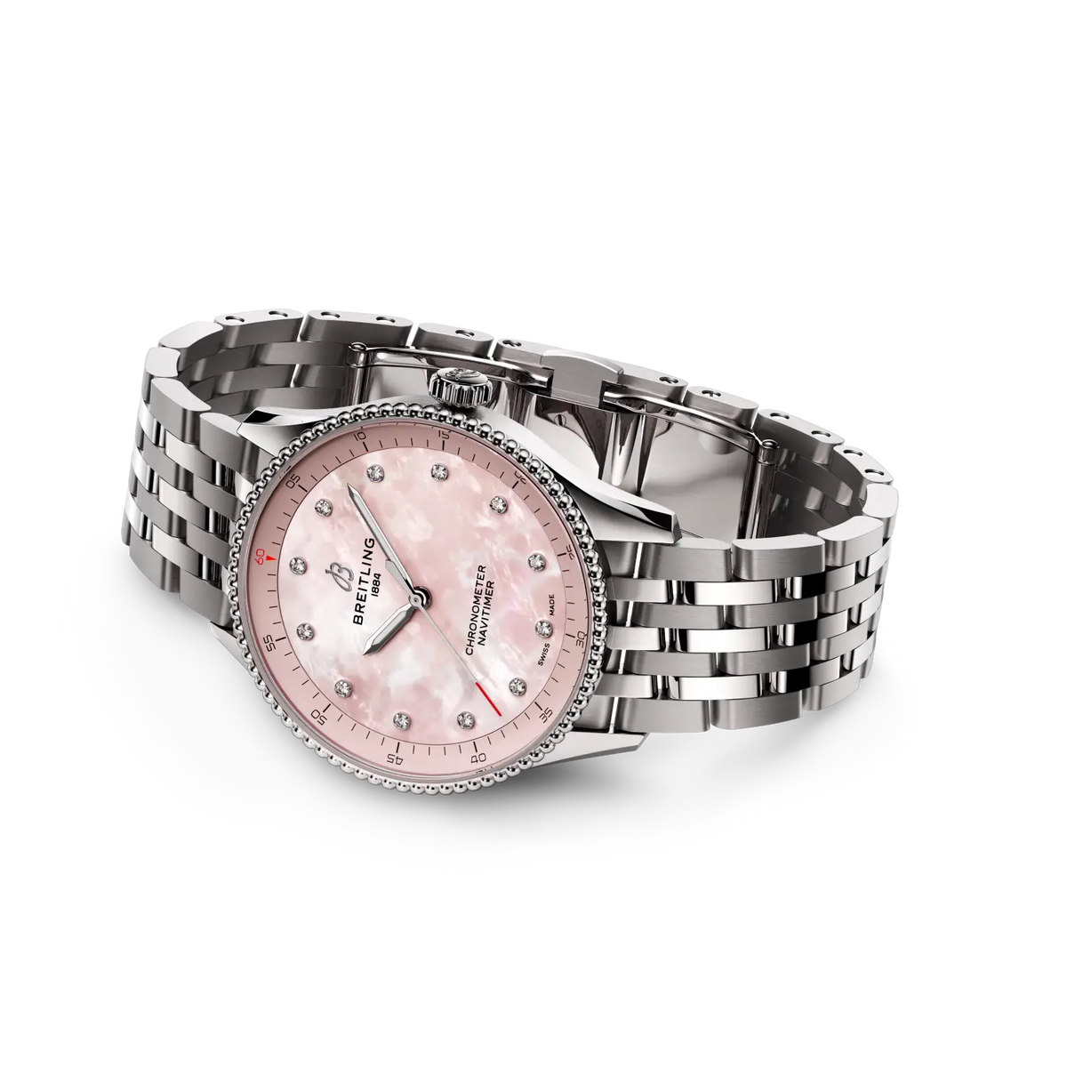 Breitling Navitimer 32 A77320D91K1A1 – side view with bracelet