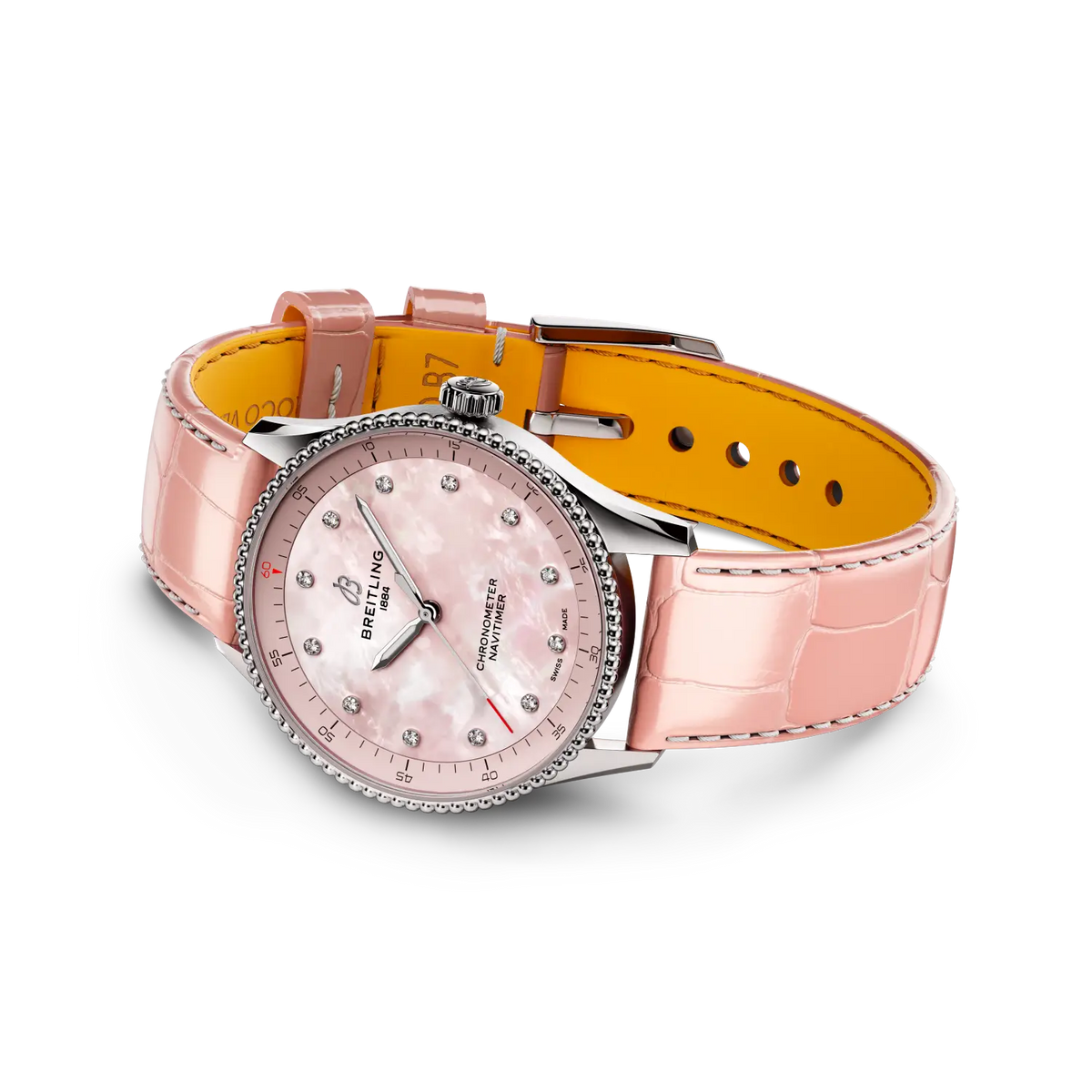 Breitling Navitimer 32 A77320D91K1P1 – side view with strap