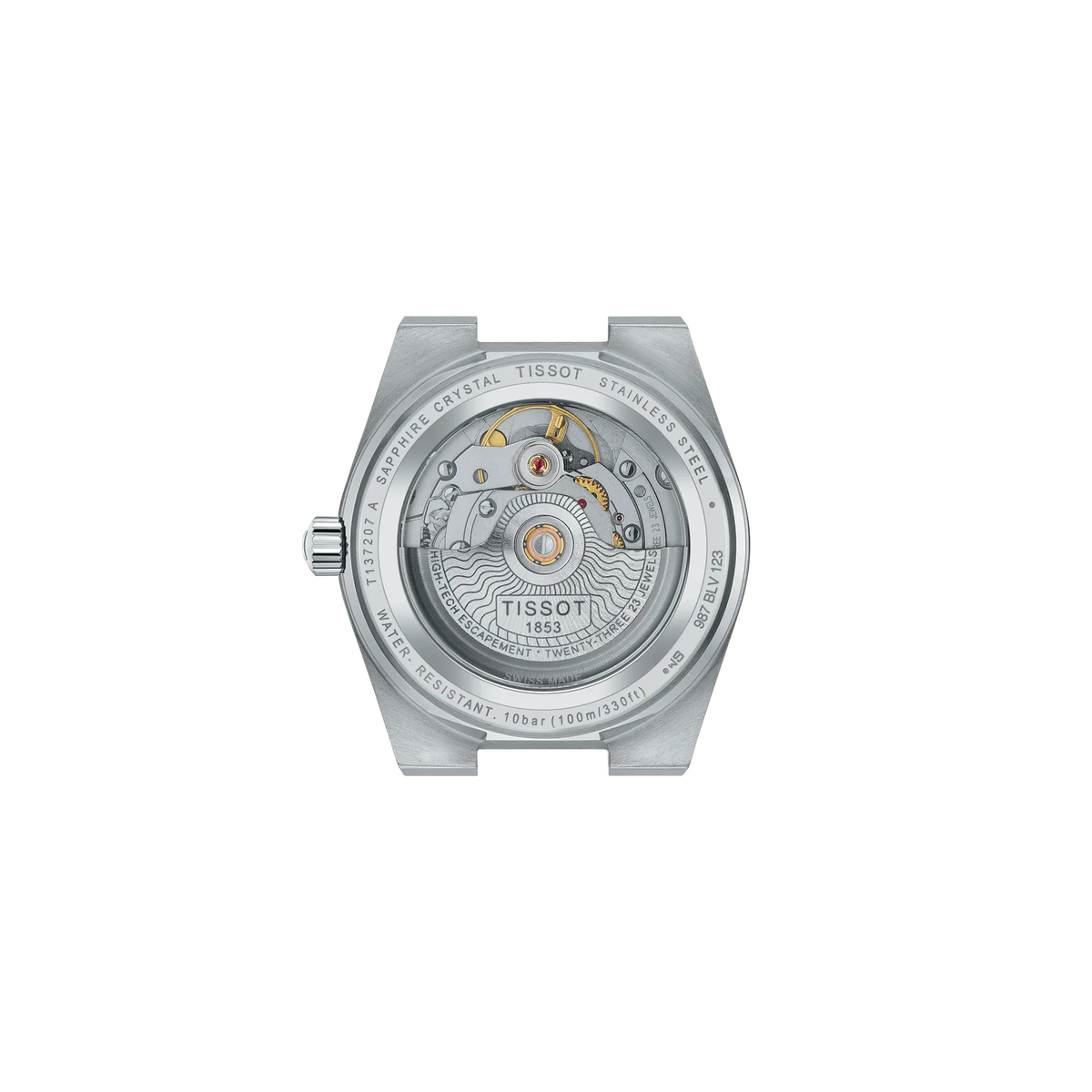 Tissot PRX 35mm T137.207.11.051.00 Unisex Watch - case-back view