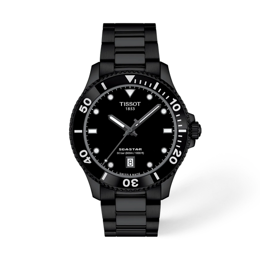 Tissot Seastar 1000 40mm T120.410.33.051.00 Unisex Watch - front view