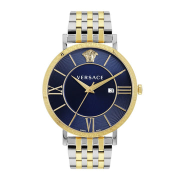 Versace Men V-Eternal Gent Date Blue Round Dial Analog Watch - VENCA0324