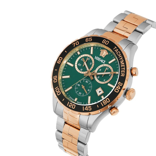 Versace Men New Hellen.Chr Green Round Dial Analog Watch - VEPCA0424