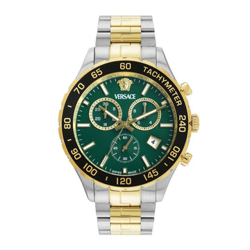 Versace Men New Hellen.Chr Green Round Dial Analog Watch - VEPCA0524 (M)
