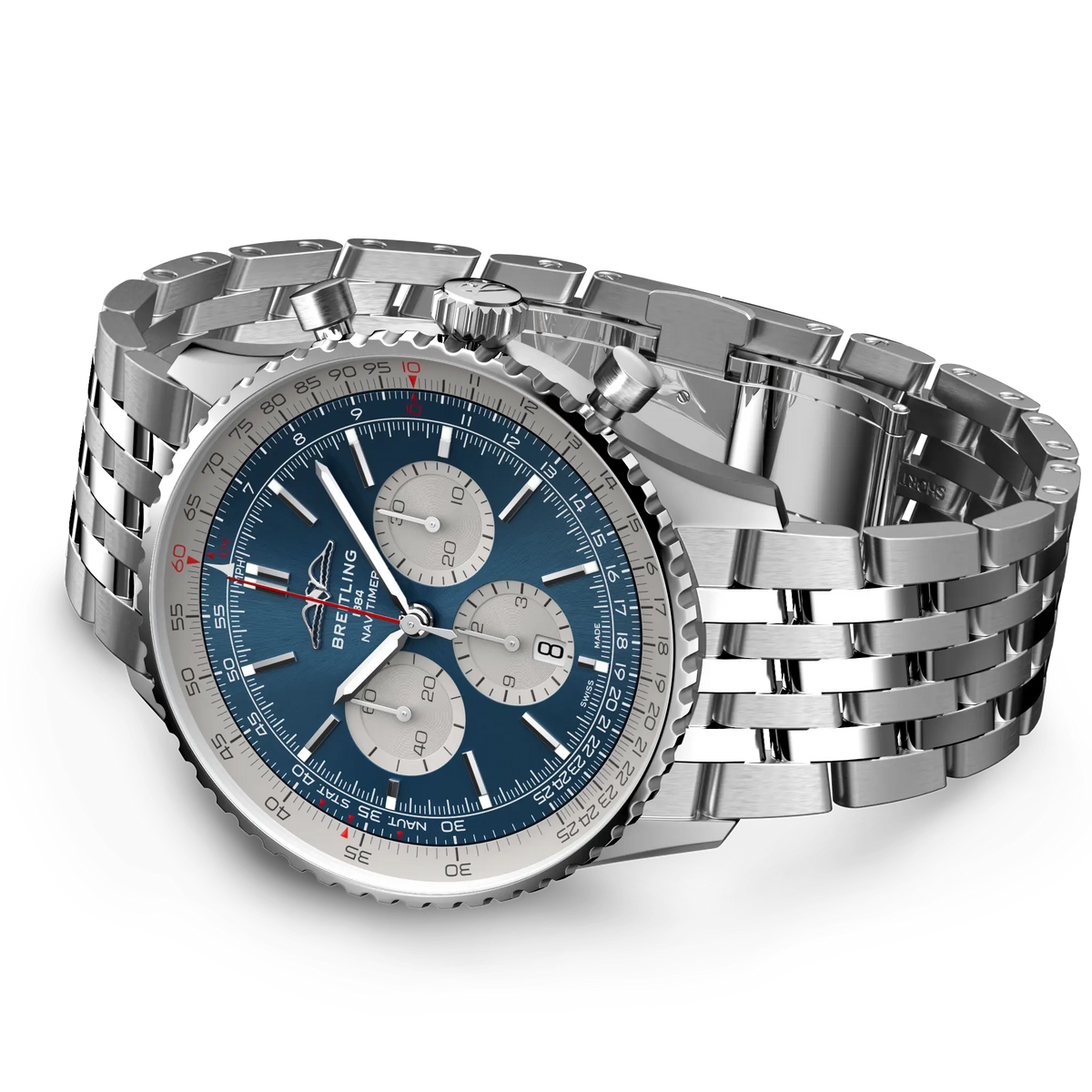 Breitling Navitimer B01 Chronograph 46 AB0137211C1A1 – side view with bracelet