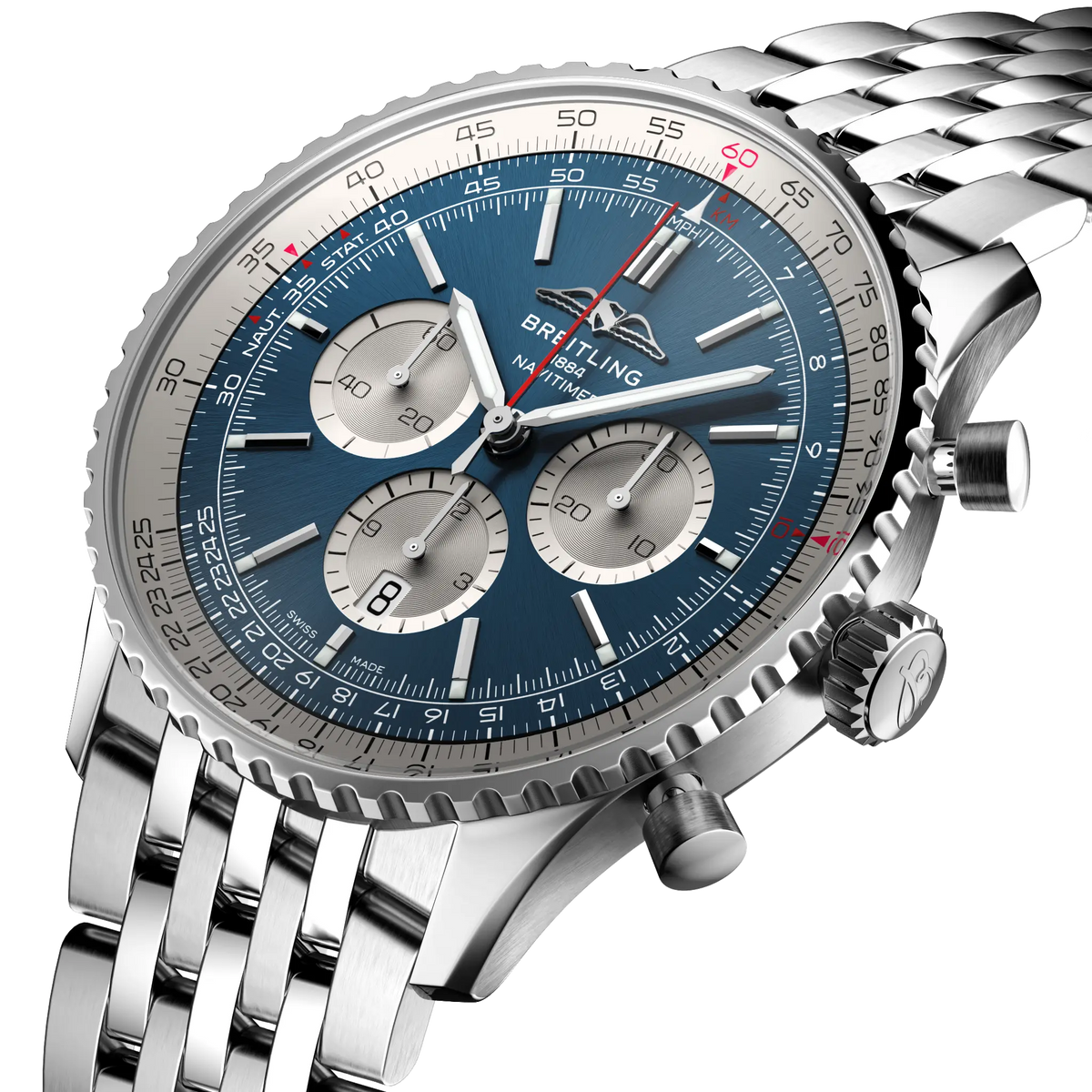 Breitling Navitimer B01 Chronograph 46 AB0137211C1A1 – three-quarter view