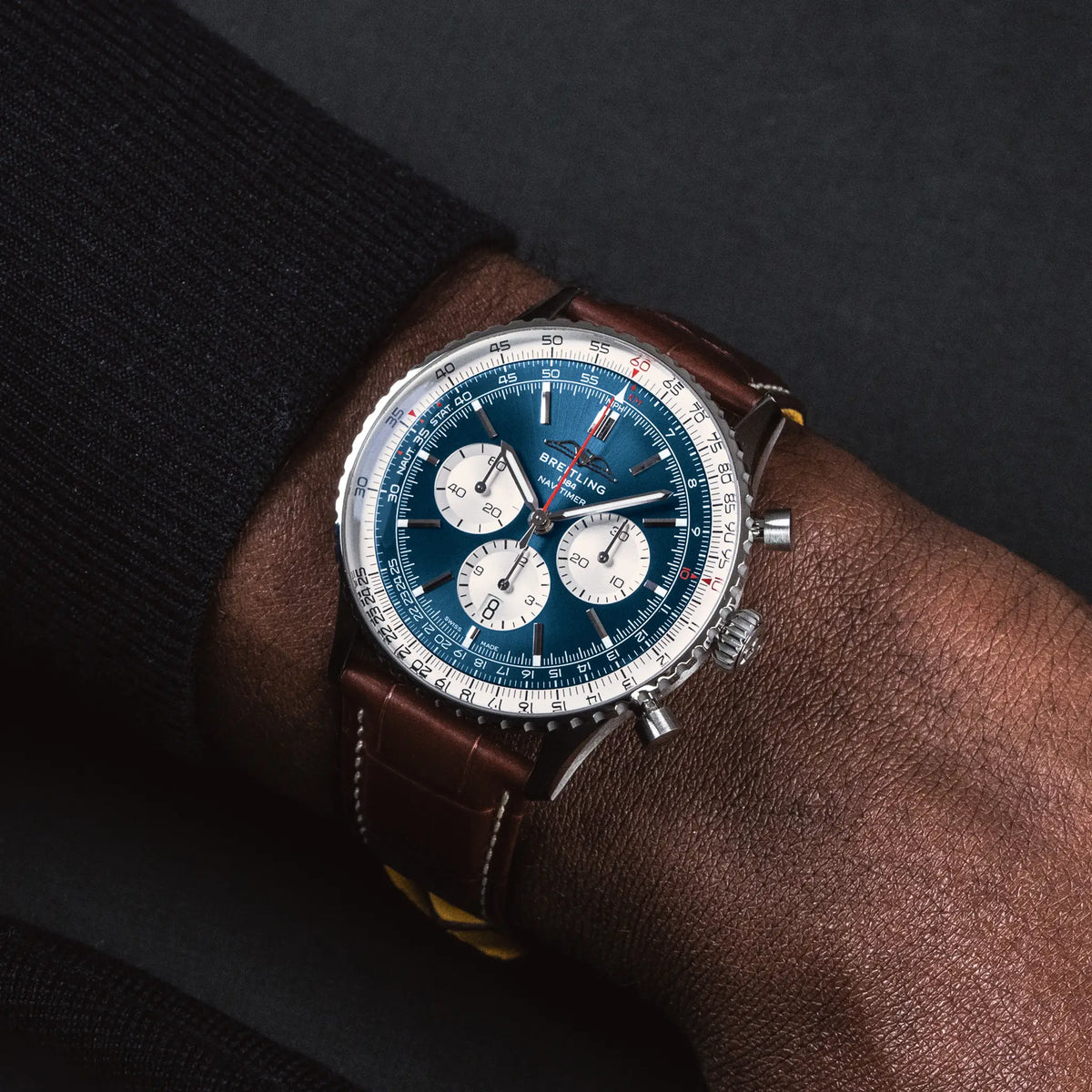 Breitling Navitimer B01 Chronograph 46 AB0137211C1P1 – shown on the wrist