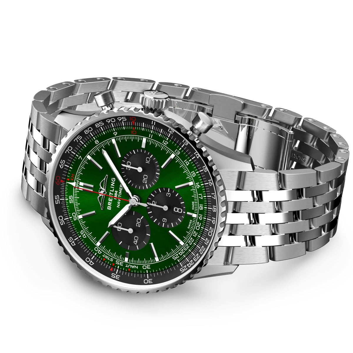 Breitling Navitimer B01 Chronograph 46 AB0137241L1A1 – side view with bracelet