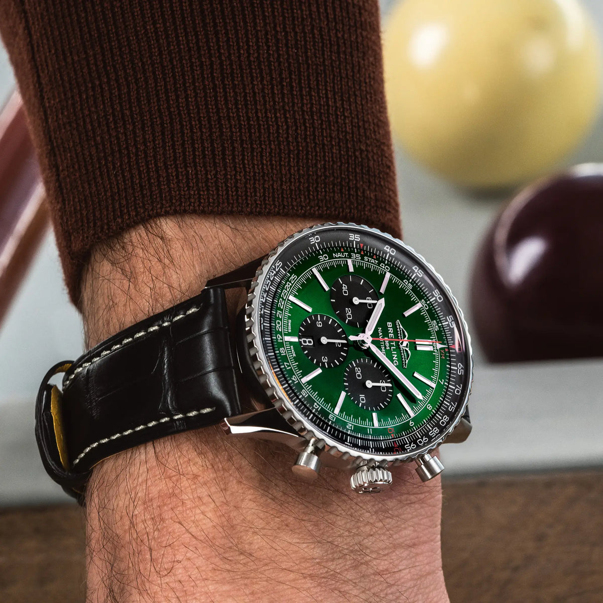 Breitling Navitimer B01 Chronograph 46 AB0137241L1P1 – shown on the wrist