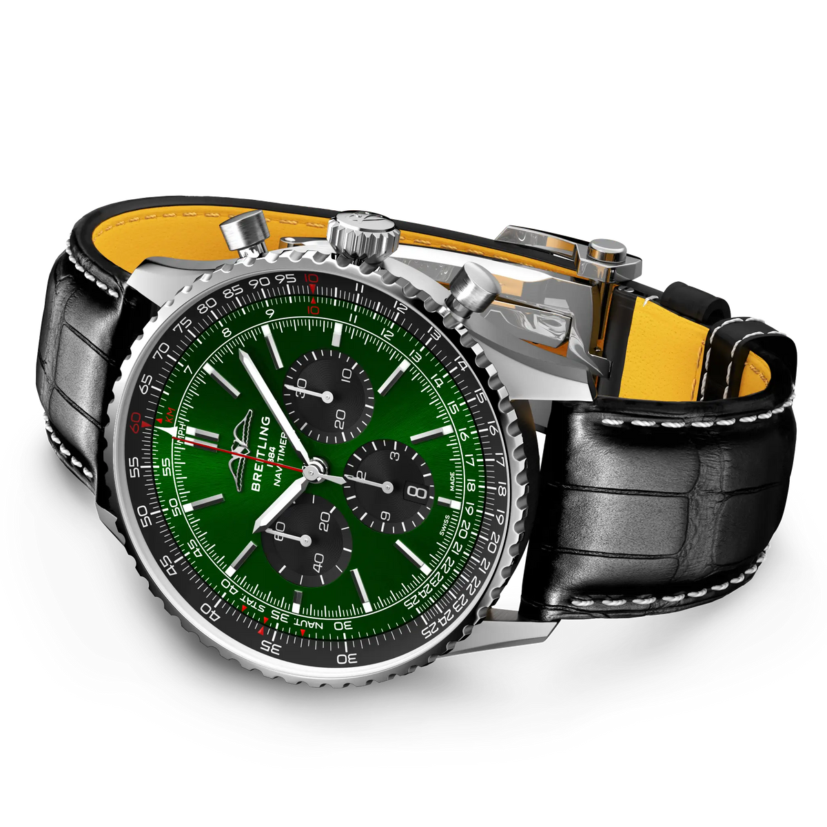 Breitling Navitimer B01 Chronograph 46 AB0137241L1P1 – side view with strap