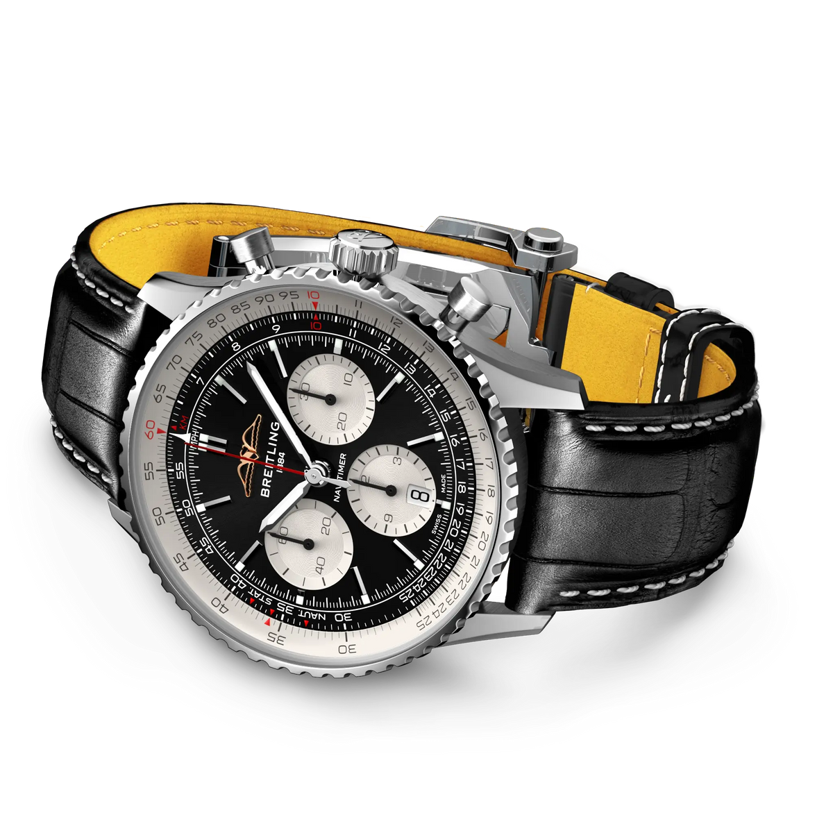 Breitling Navitimer B01 Chronograph 43 AB0138211B1P1 – side view with strap