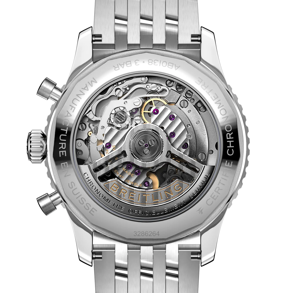 Breitling Navitimer B01 Chronograph 43 AB0138241L1A1 – case-back view