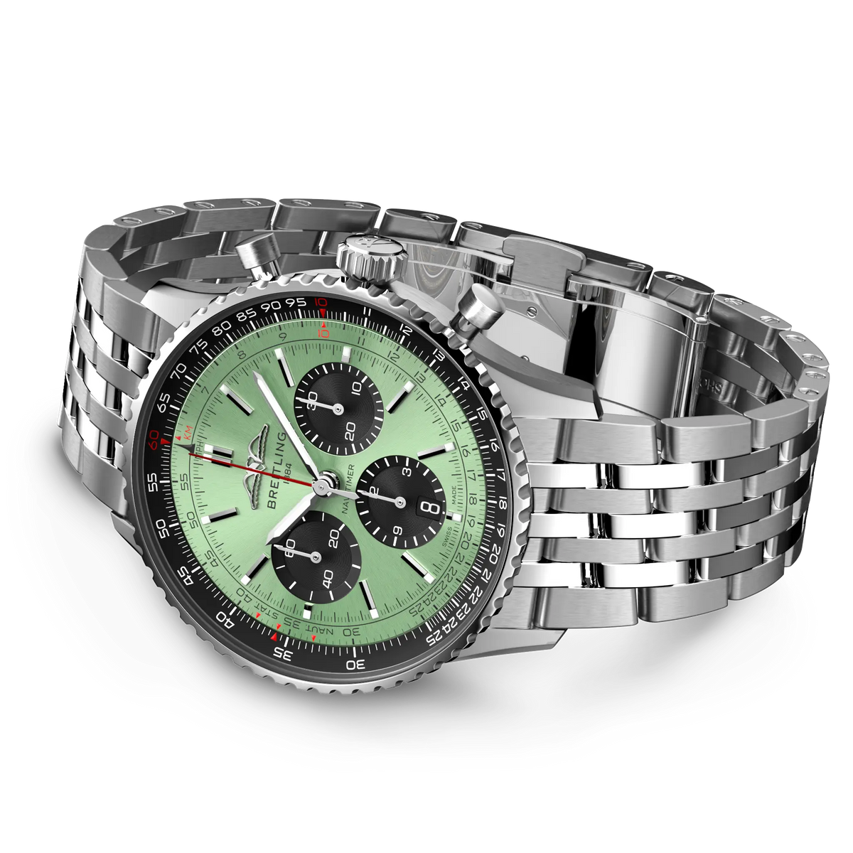 Breitling Navitimer B01 Chronograph 43 AB0138241L1A1 – side view with bracelet