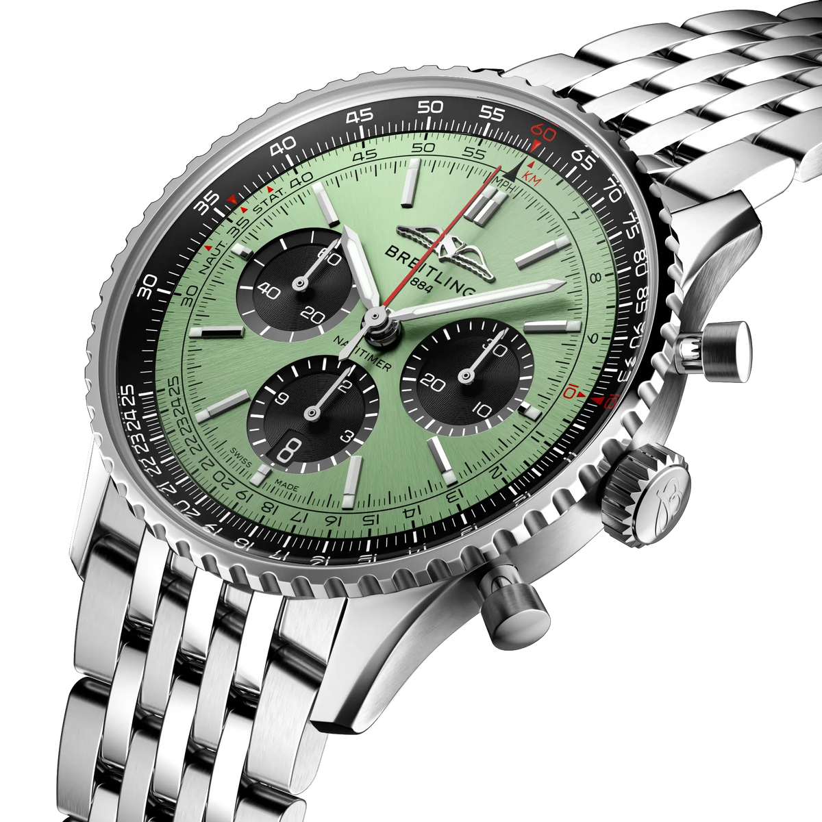 Breitling Navitimer B01 Chronograph 43 AB0138241L1A1 – three-quarter view