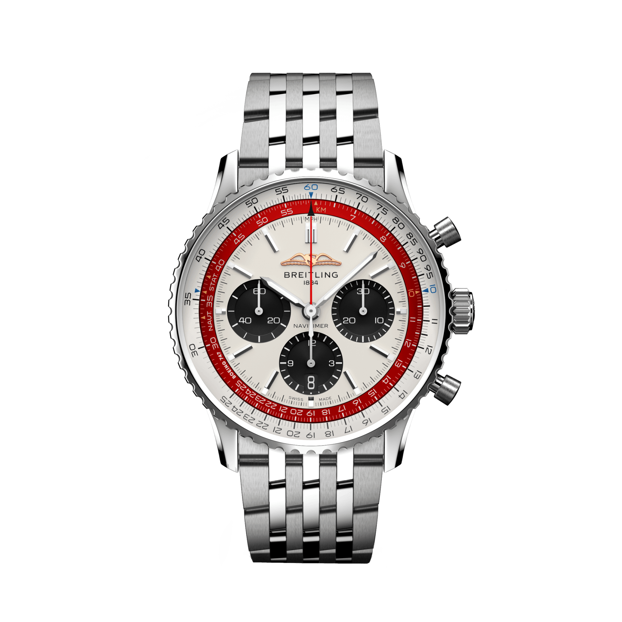 AB01383B1G1A1 NAVITIMER B01 CHRONOGRAPH 43 BOEING 747 - Kamal Watch Company