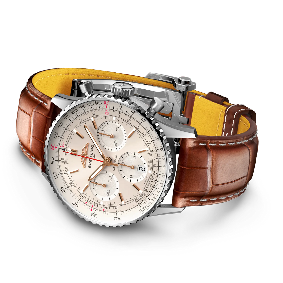 Breitling Navitimer B01 Chronograph 41 AB0139211G1P1 – side view with strap