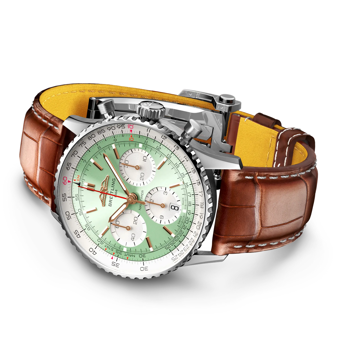 Breitling Navitimer B01 Chronograph 41 AB0139211L1P1 – side view with strap