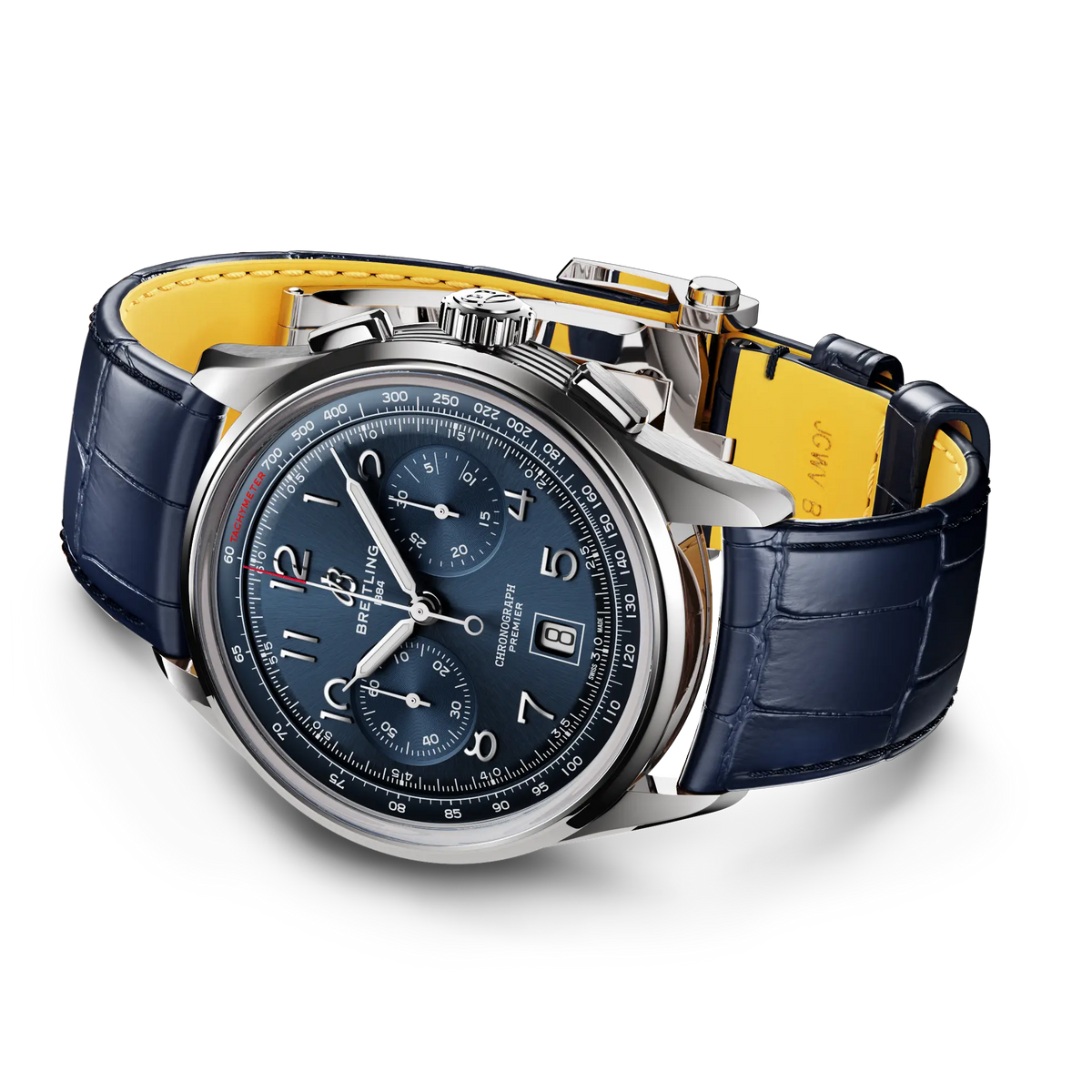 Breitling Premier B01 Chronograph 42 AB0145171C1P2 – side view with strap