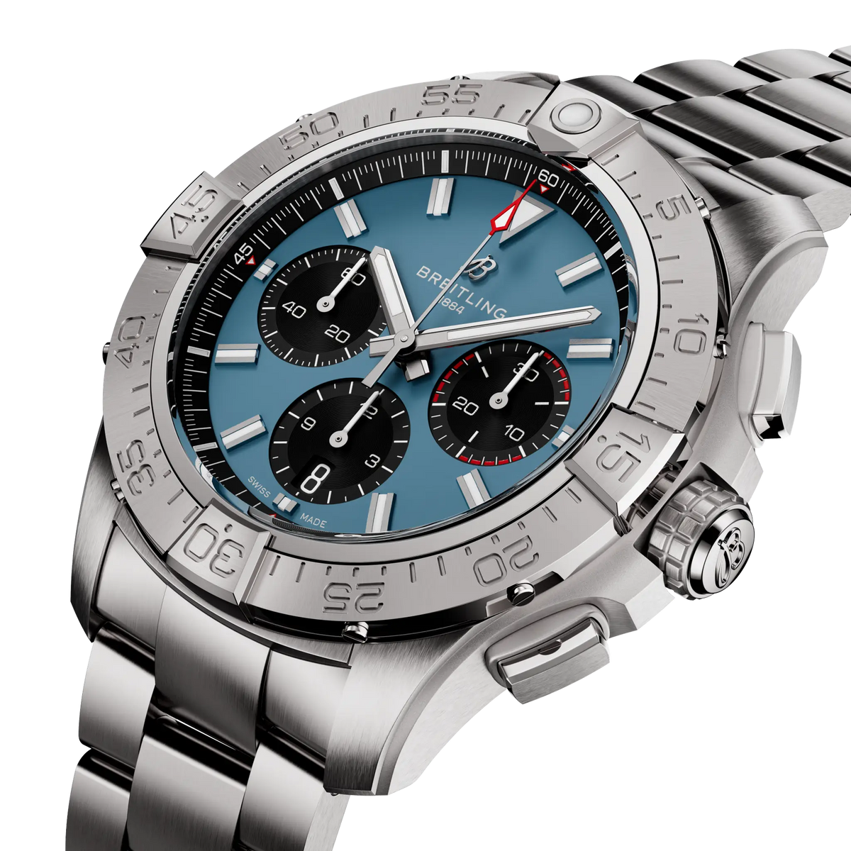 Breitling Avenger B01 Chronograph 44 AB0147101C1A1 – three-quarter view
