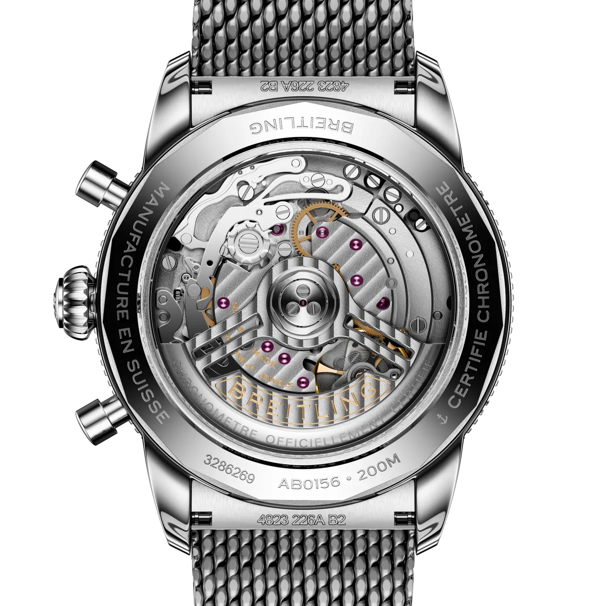 Breitling Superocean Heritage B01 Chronograph 42 AB0156361L1A1 – case-back view