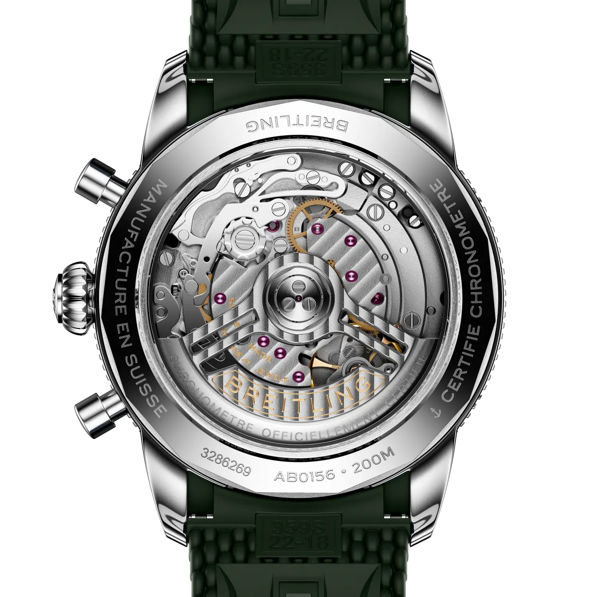 Breitling Superocean Heritage B01 Chronograph 42 AB0156361L1S1 – case-back view