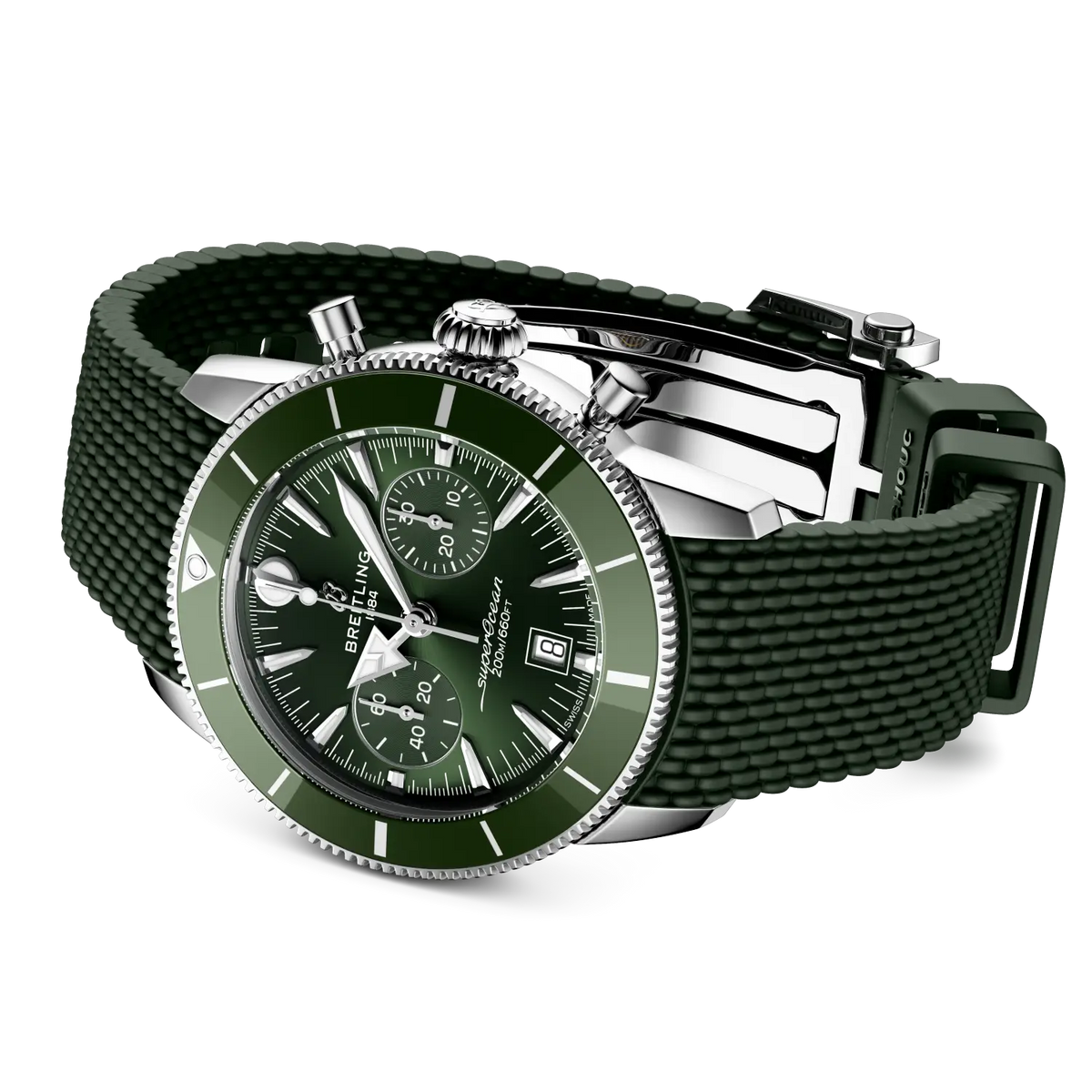 Breitling Superocean Heritage B01 Chronograph 42 AB0156361L1S1 – side view with strap