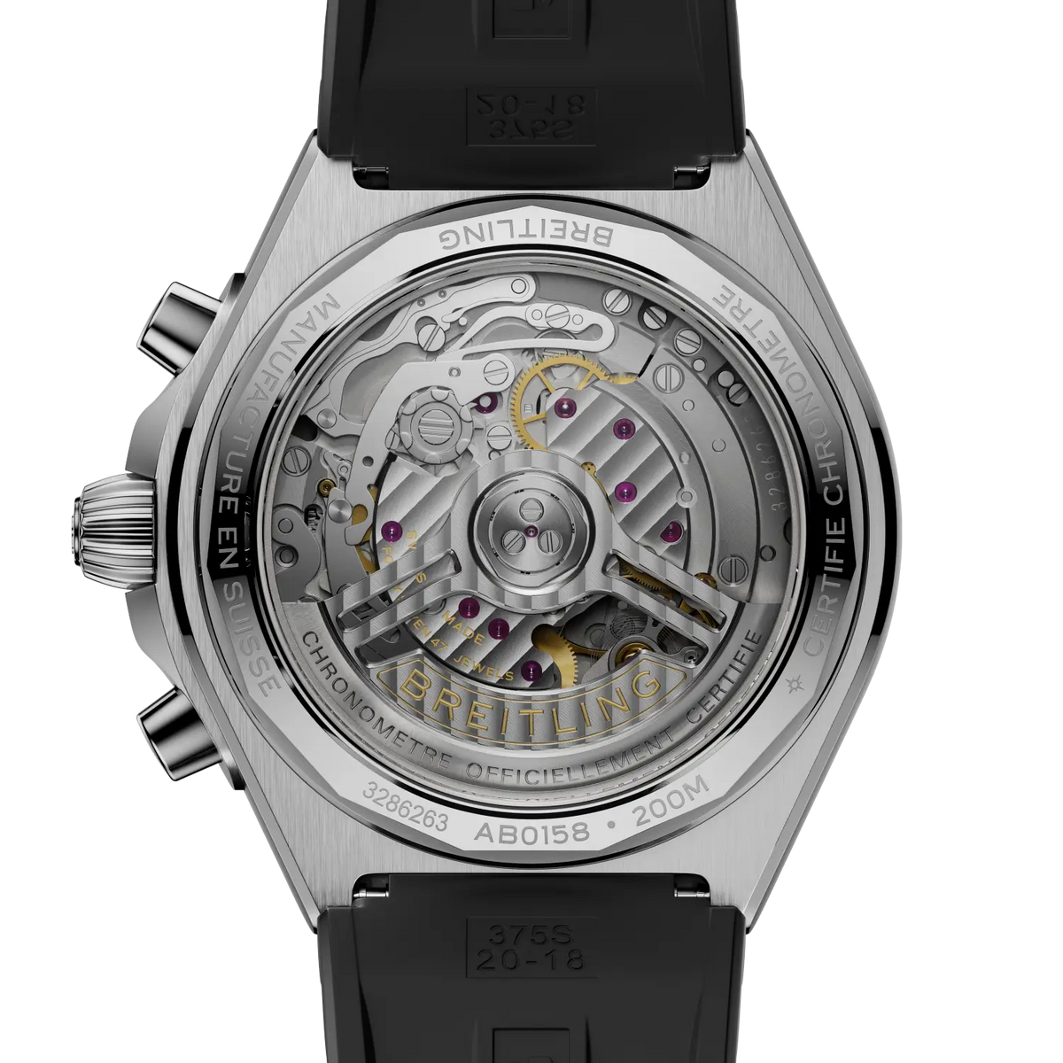 Breitling Chronomat B01 Chronograph 42 AB0158101A1S1 – case-back view