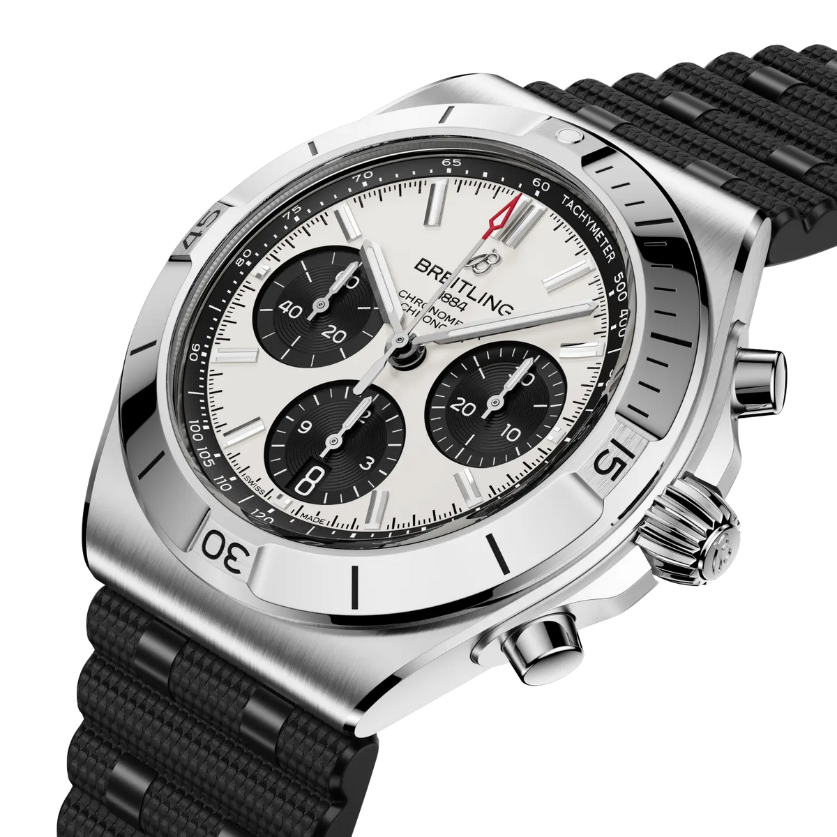 Breitling Chronomat B01 Chronograph 42 AB0158101A1S1 – three-quarter view
