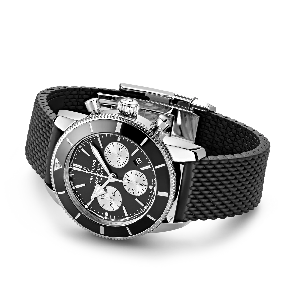 Breitling Superocean Heritage B01 Chronograph 44 AB0162121B1S1 – side view with strap