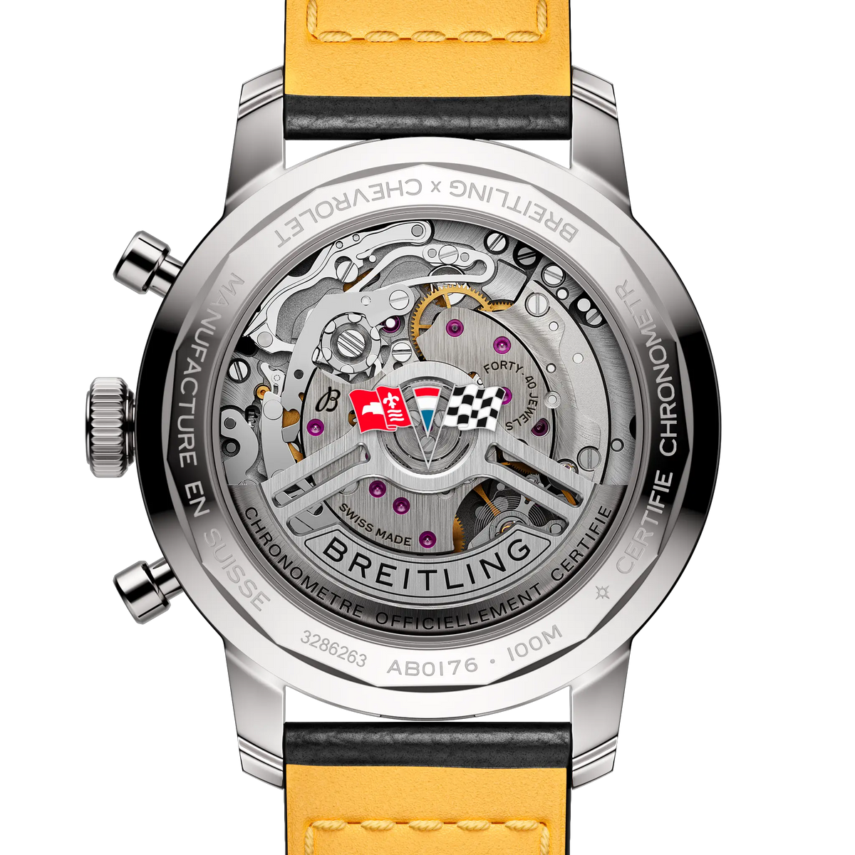 Breitling Top Time B01 Chevrolet Corvette AB01761A1K1X1 – case-back view