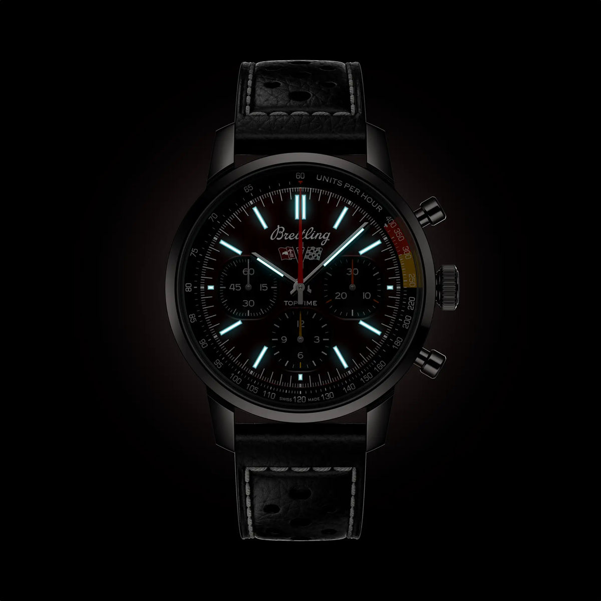 Breitling Top Time B01 Chevrolet Corvette AB01761A1K1X1 – luminous hands and markers in the dark